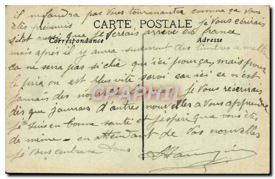 CPA Marseille Le Chateau d'if — Verso
