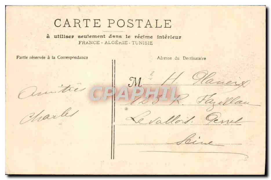 CPA Marseille Le Chateau d'if — Rückseite