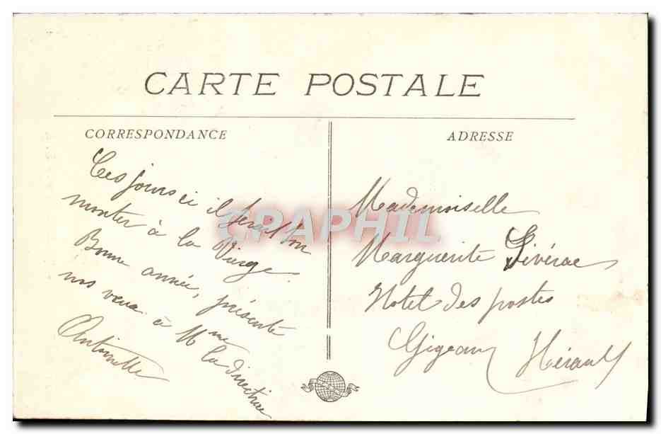 CPA Marseille Les Ascenseurs de Notre Deme de la Garde — Rückseite