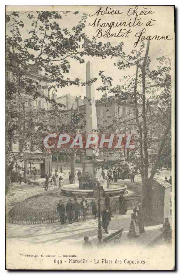 CPA Marseille La Place Des Capucines