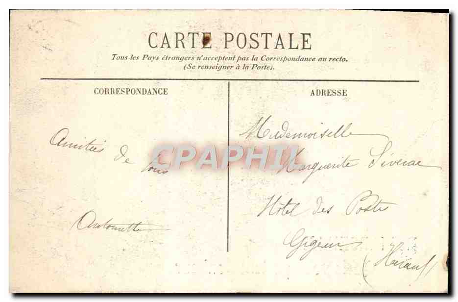 CPA De Marseille Qu'ils Vous Portent Bonheur Notre Dame de la Garde Fer a cheval — Rückseite