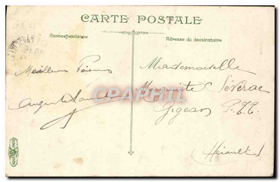 CPA Marseille Ascenseur de Notre Dame de la Garde — Rückseite