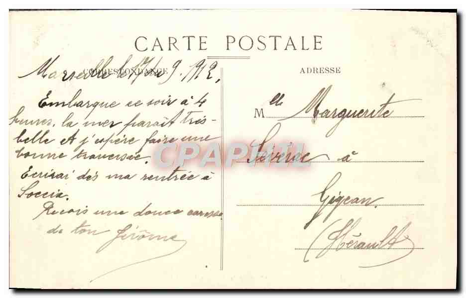 CPA Marseille Quai De La Fraternite Bateaux — Verso