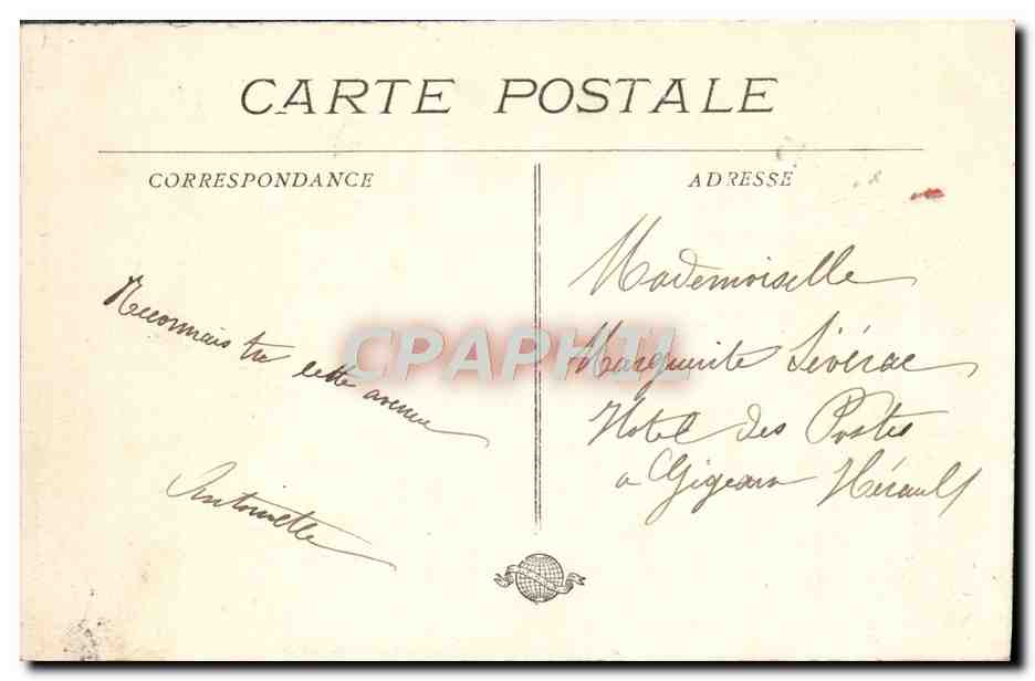 CPA Marseille Le Prado Tramway — Rückseite