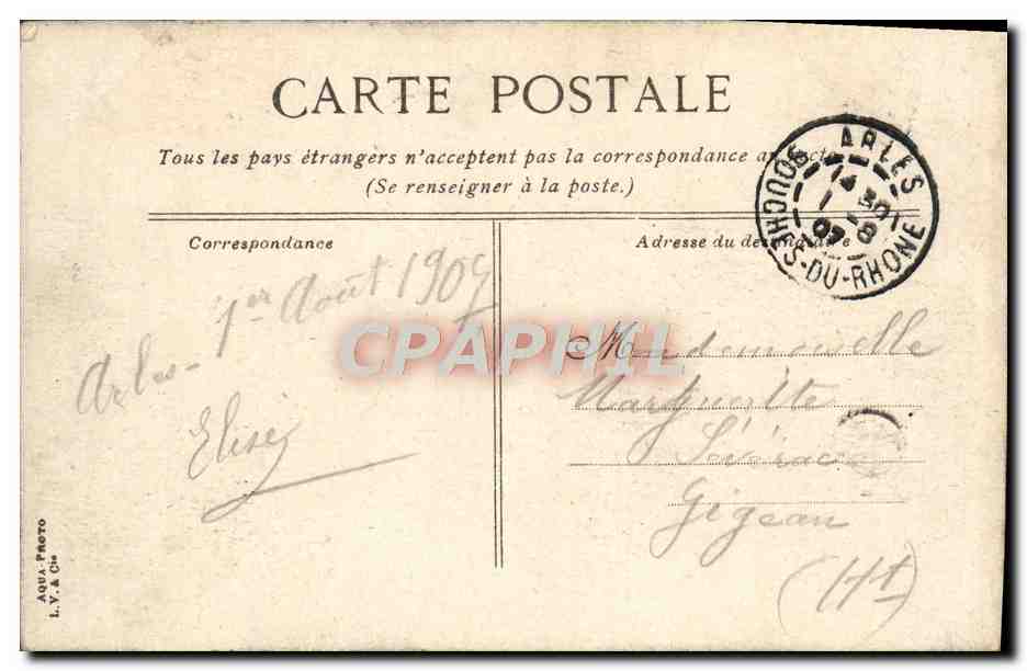 Arles - Arlesienne au Claire - L.Y. & Cie — Rückseite