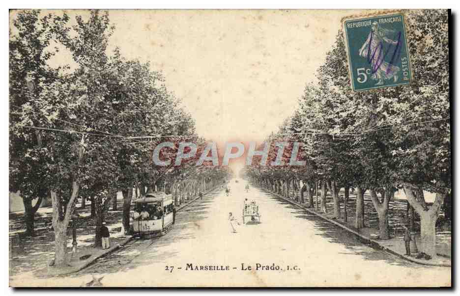 CPA Marseille Le Prado Tramway