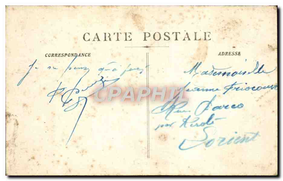 CPA Marseille Le Prado Tramway — Verso