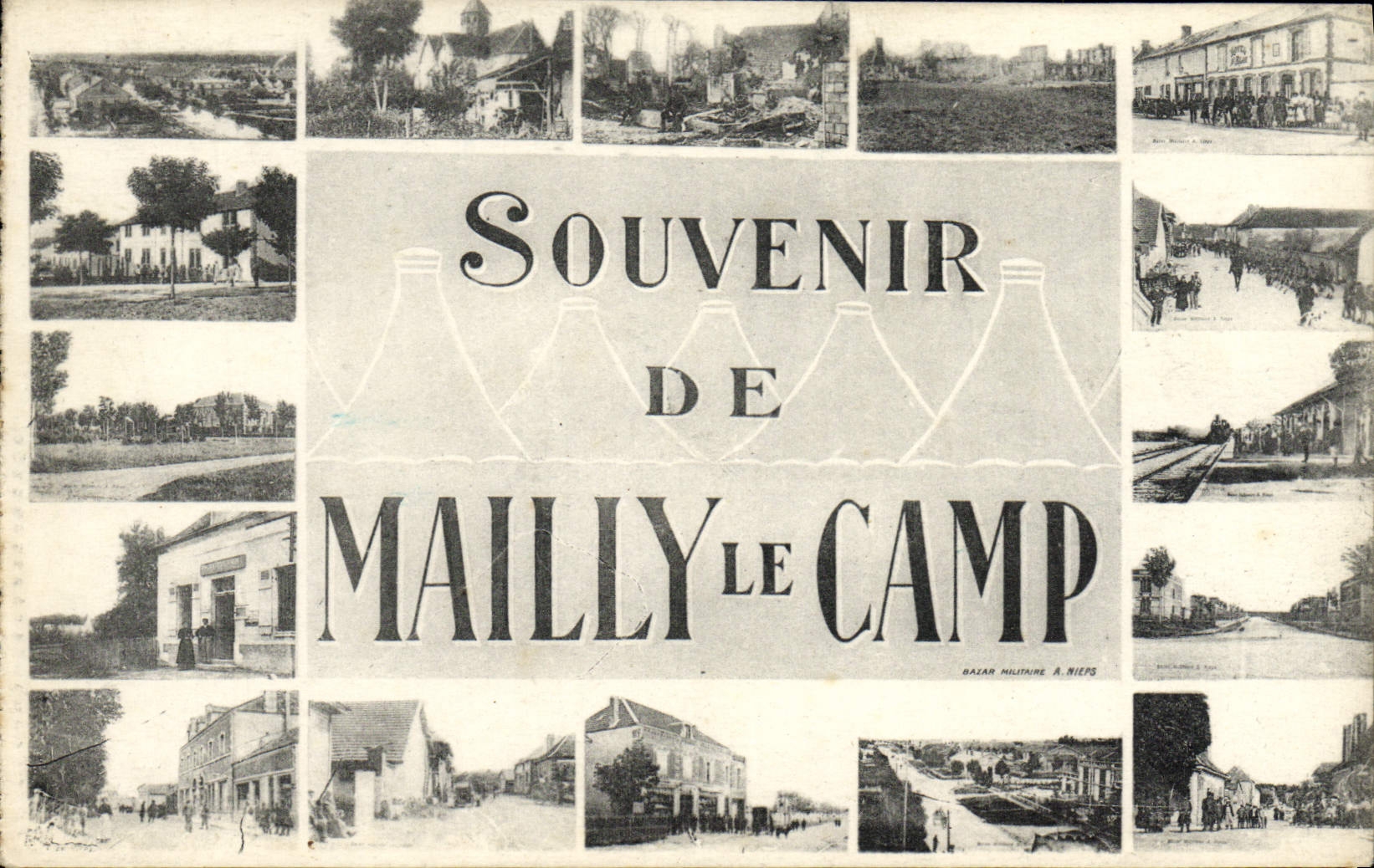 CPA Souvenir De Mailly Le Camp Militaria