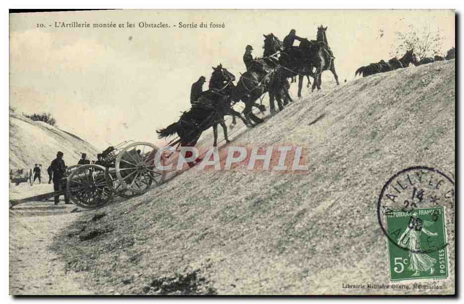 L'Artillerie montée et les Obstacles - Sortie du fossé — Librairie Militaire Gildery, Bourgoin