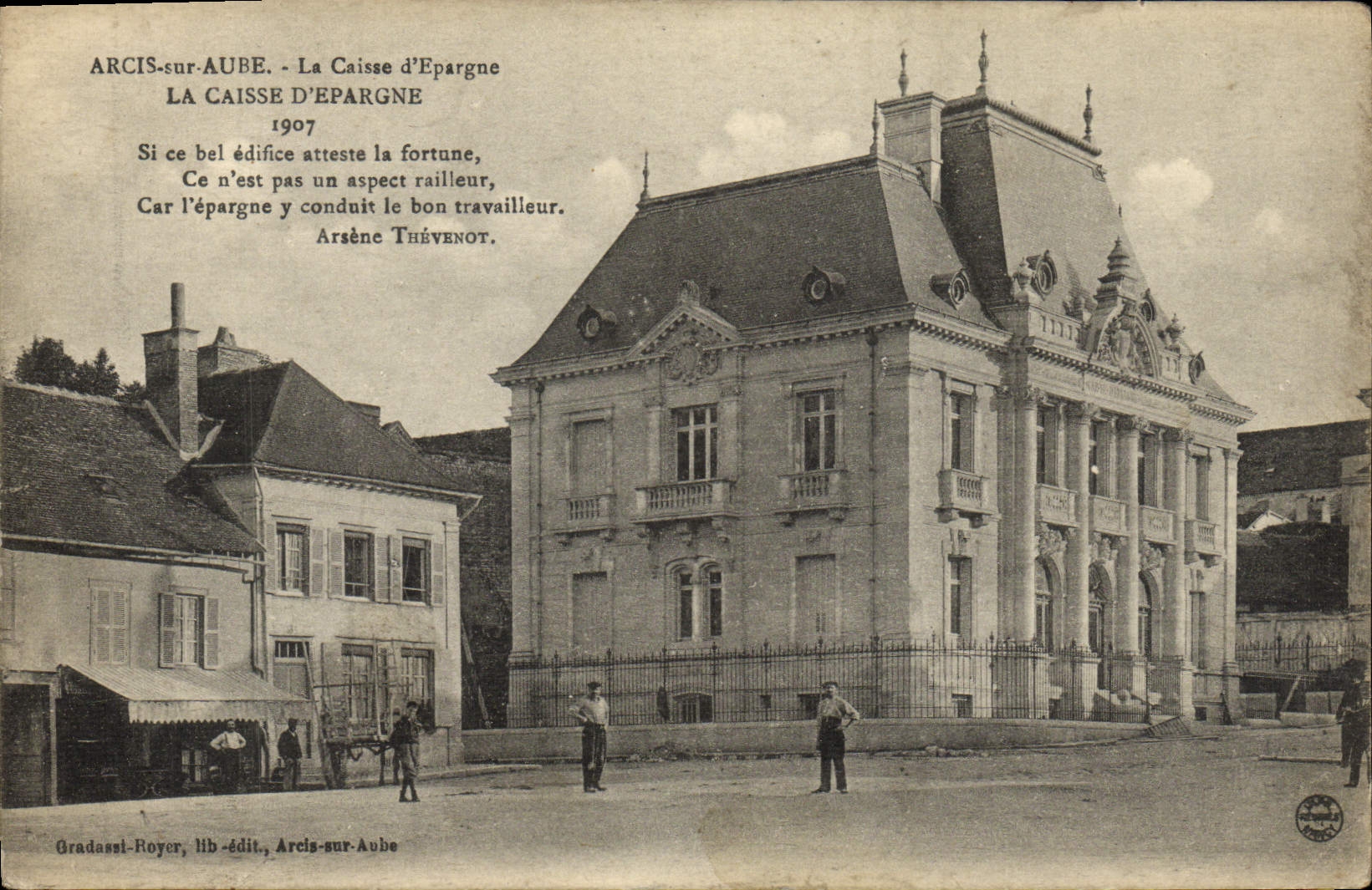 CPA Arcis Sur Aube La Caisse D'Epargne 