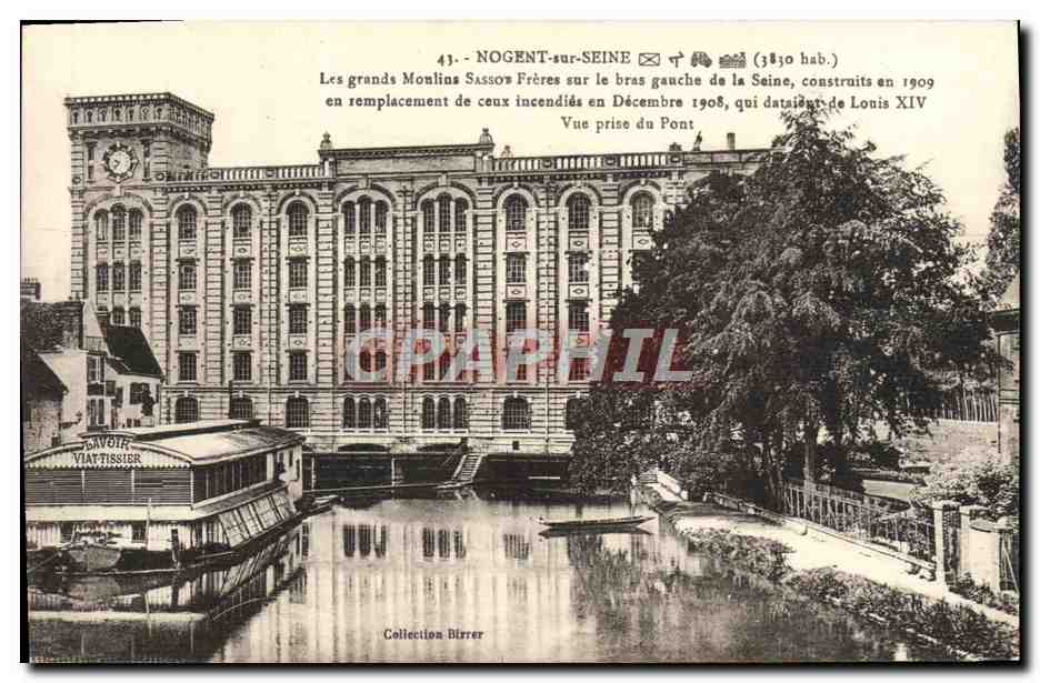 CPA Nogent Sur Seine Les Grands Moulins Sassot Freres Lavoir Viat Tissier