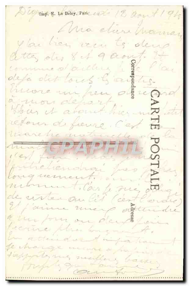 CPA Digne La Grande Fontaine Enfants — Rückseite