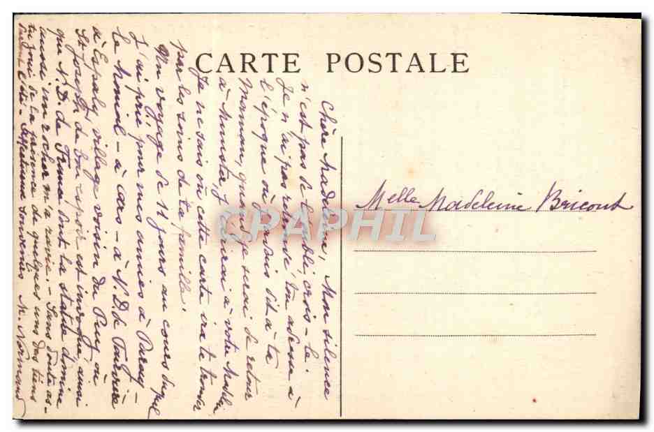 Ars (Ain) — Ordination du Saint Curé à la prêtrise — L. Caslex, sculpteur — Verso