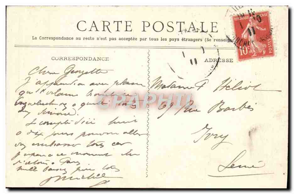 CPA Vichy Etablissement Thermal De 1ere Classe — Rückseite