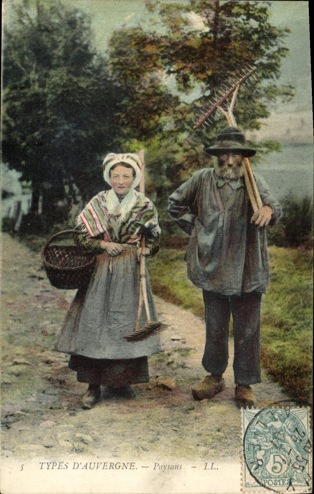 Types d'Auvergne — Paysans — LL.