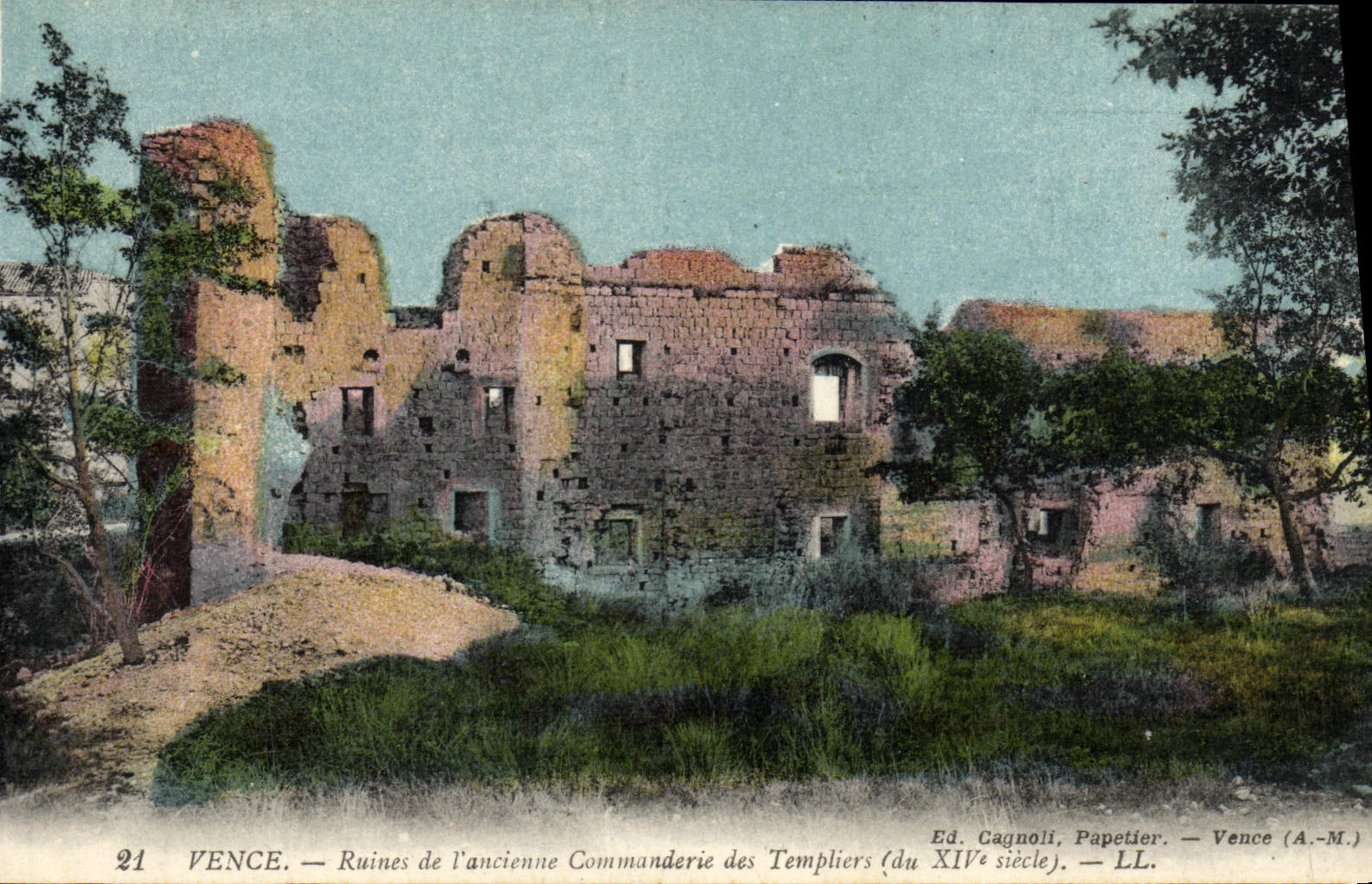 CPA Vence Ruines De l'Ancienne Commanderie Des Templiers