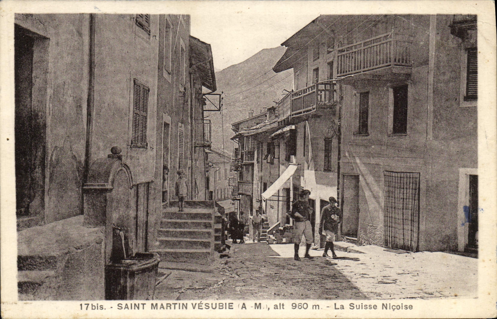 CPA Saint Martin Vesubie La Suisse Nicoise (animee) Chasseurs alpins Enfants