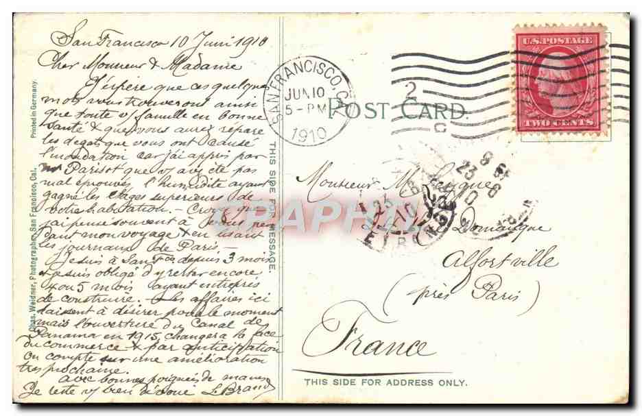 CPA San Francisco California hotel St Francis and union square  — Verso