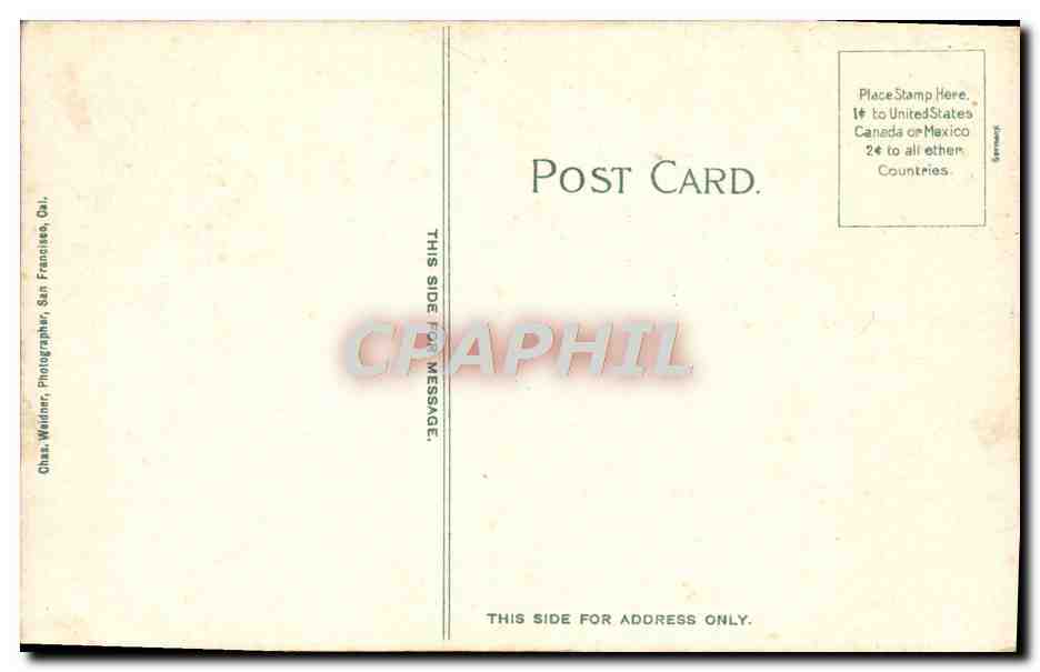 CPA San Fancisco California Fire coming out market street April 18 1906 — Rückseite