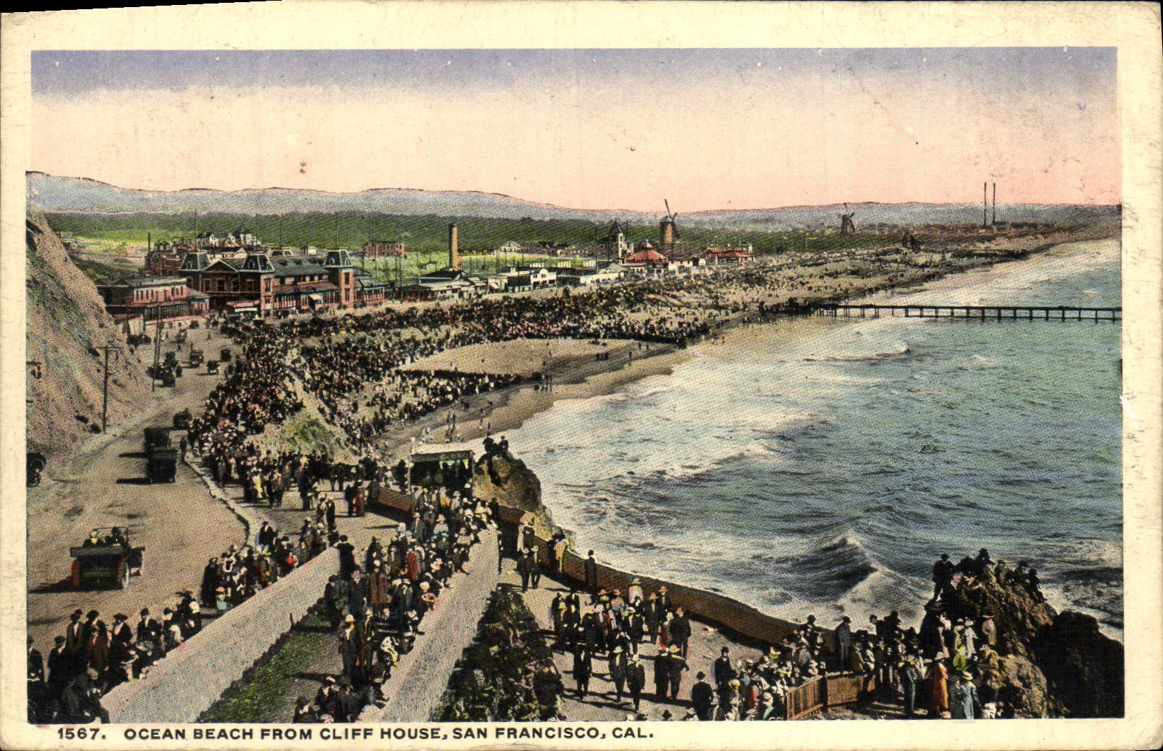 CPA Ocean Beach From Cliff House San Francisco Cal