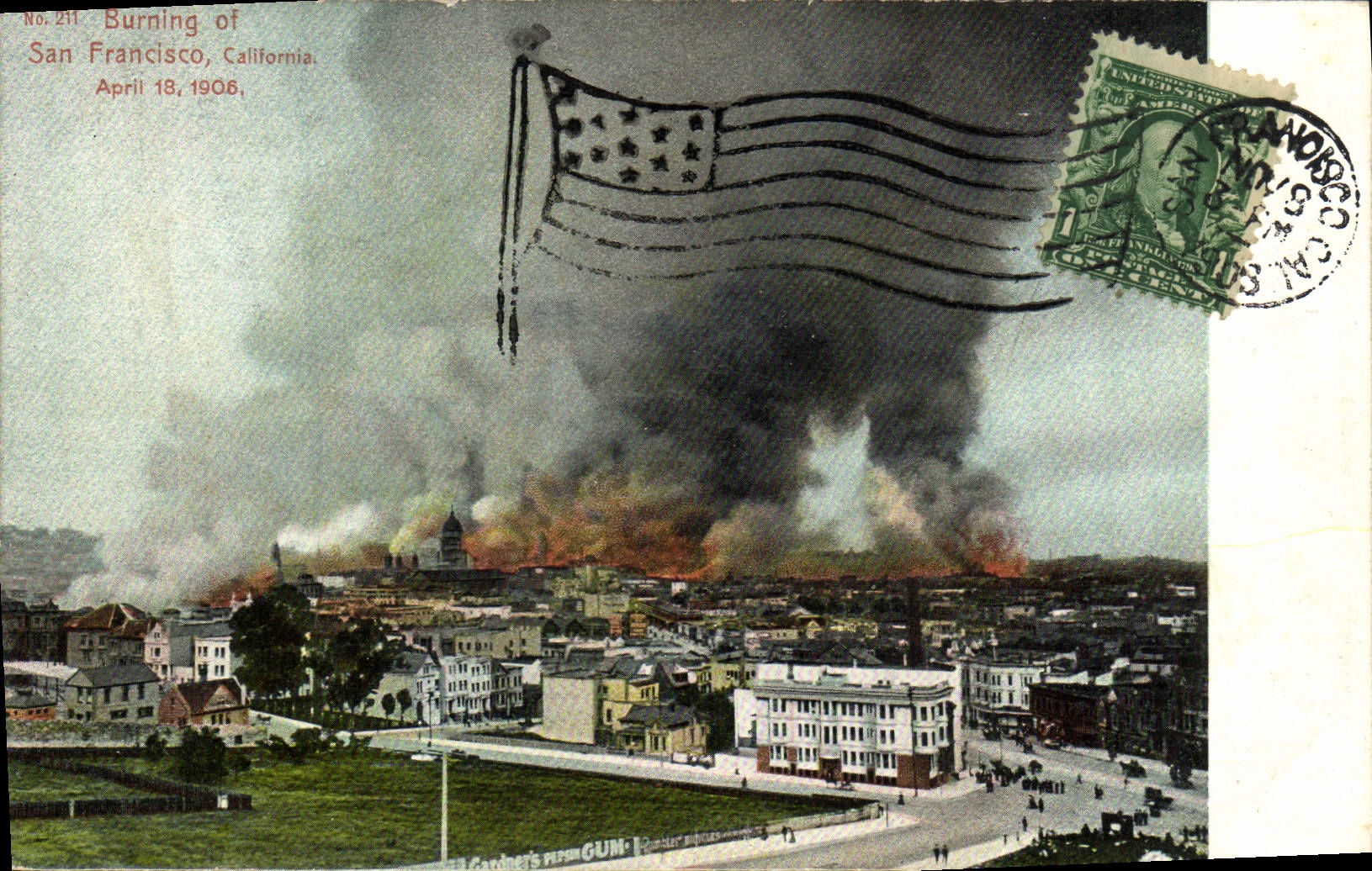 CPA Burning Of San Francisco April 1906 Callifornia