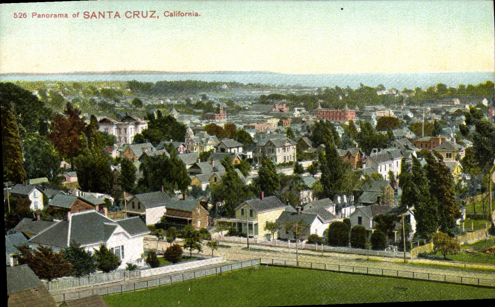 CPA Panorama Of Santa Cruz California