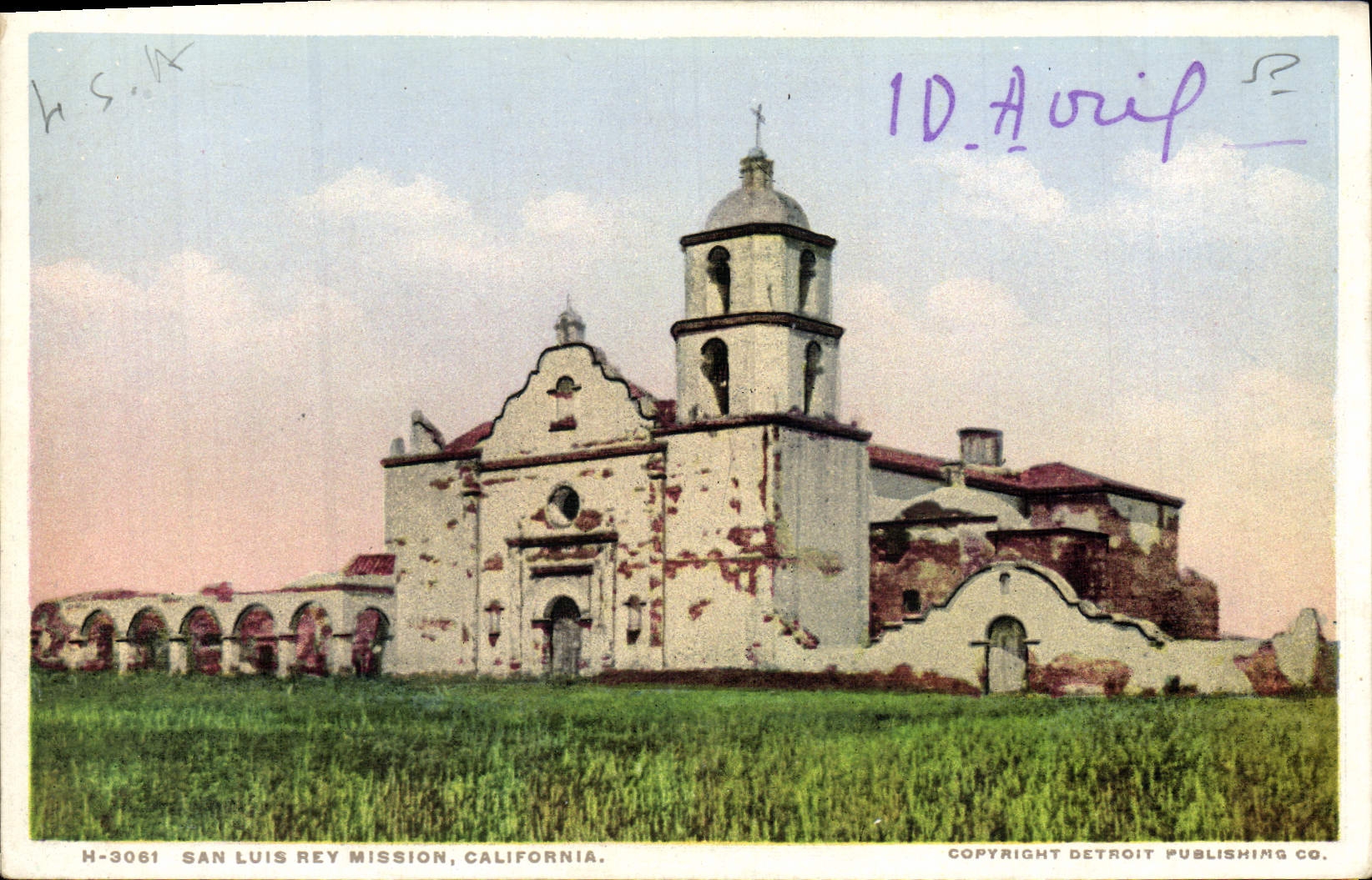 CPA San Luis Rey Mission Califdrnia