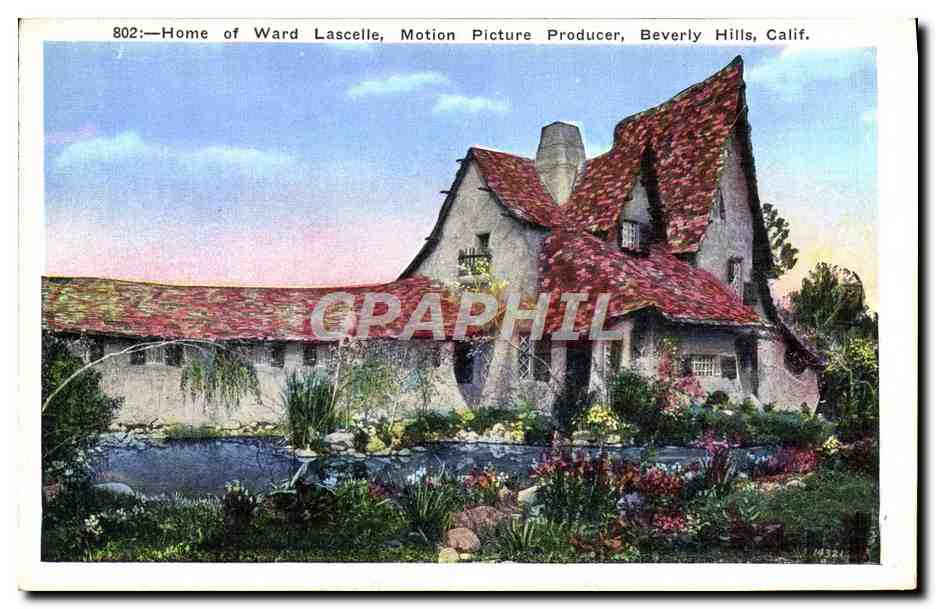 CPA Home Of Ward Lascelle Motion Picture Producer Beverly Hills Calif