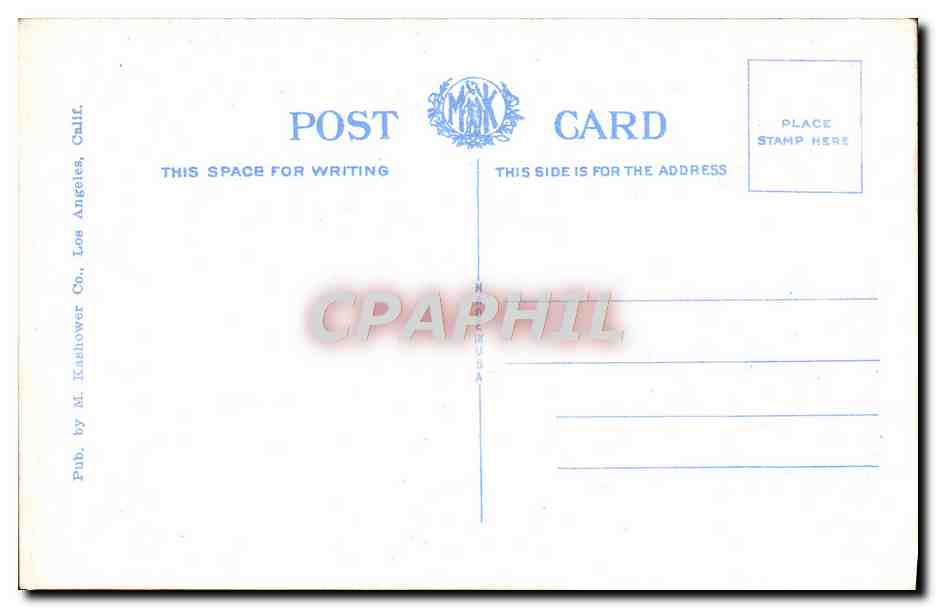 CPA Home Of Ward Lascelle Motion Picture Producer Beverly Hills Calif — Rückseite