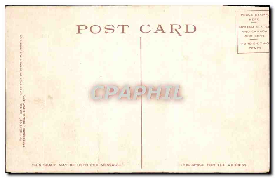 CPA Entrance To West Building Hotel Green Pasadena Cal — Rückseite