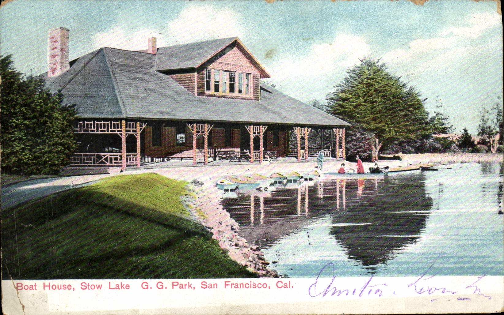 CPA Boat House Stow Lake G G Park San Francisco Cal