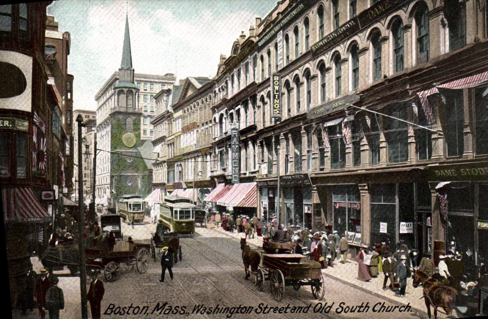 CPA Boston Mass Washington Street And Old South Church