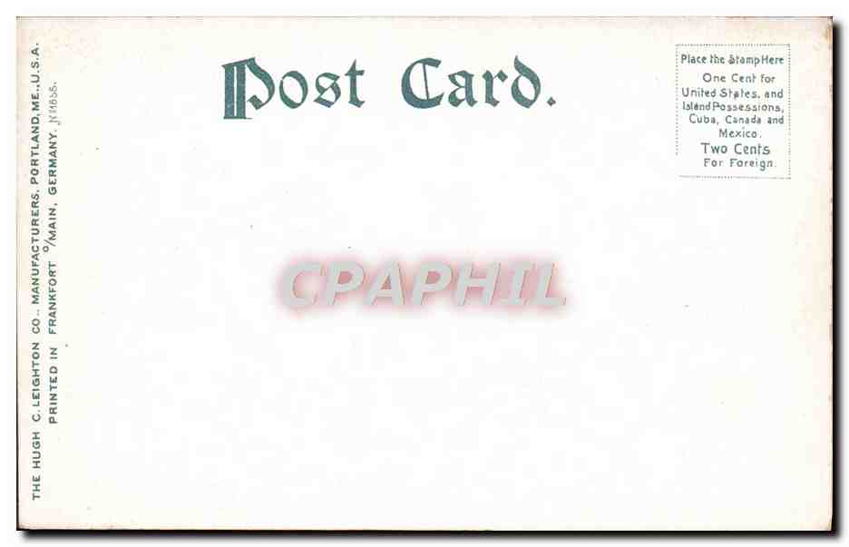 CPA Boston Mass Washington Street And Old South Church — Rückseite