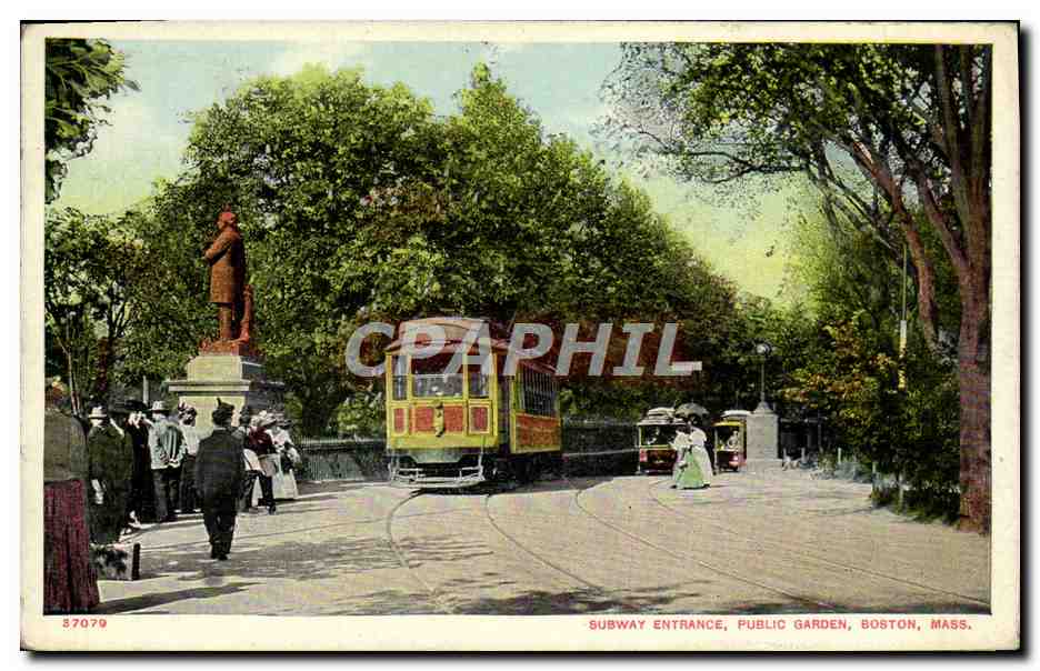 CPA Subway Entrance Public Garden Boston Mass Metro Tramway
