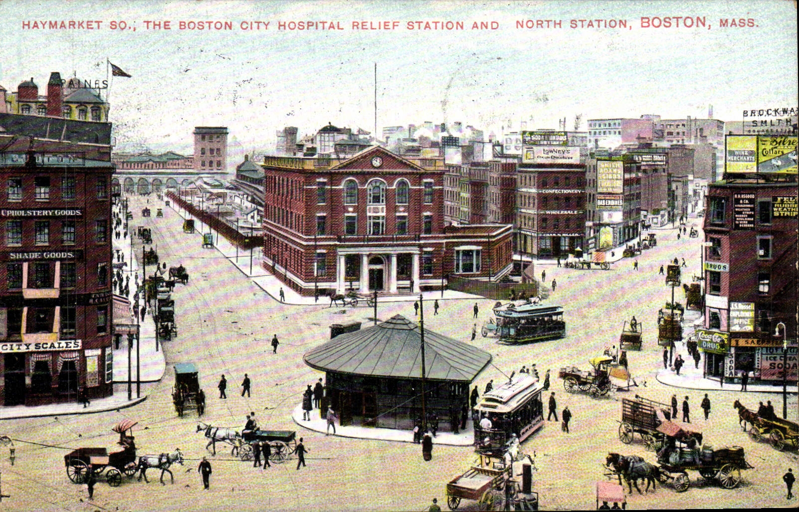CPA Haymarket So the Boston City Hospital Relief Station And North Station Boston Mass