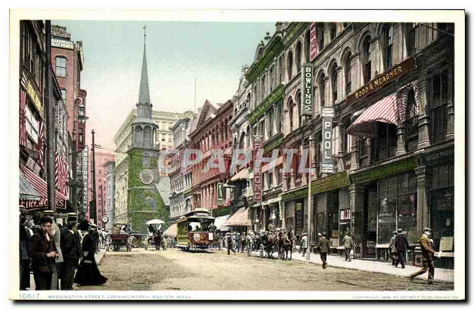 CPA Washington Street Looking North Boston Mass Tramway