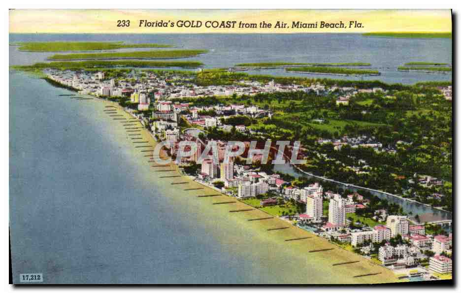 CPA Florida's Gold Coast From The Air Miami Beach Fla