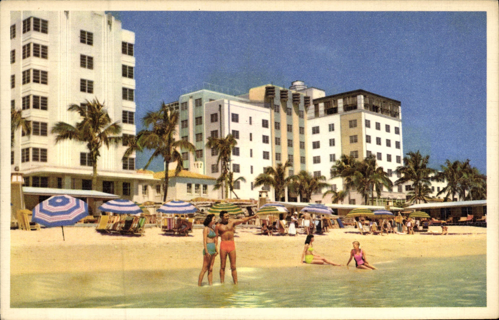 CPA Pan American World Airways Miami Beach