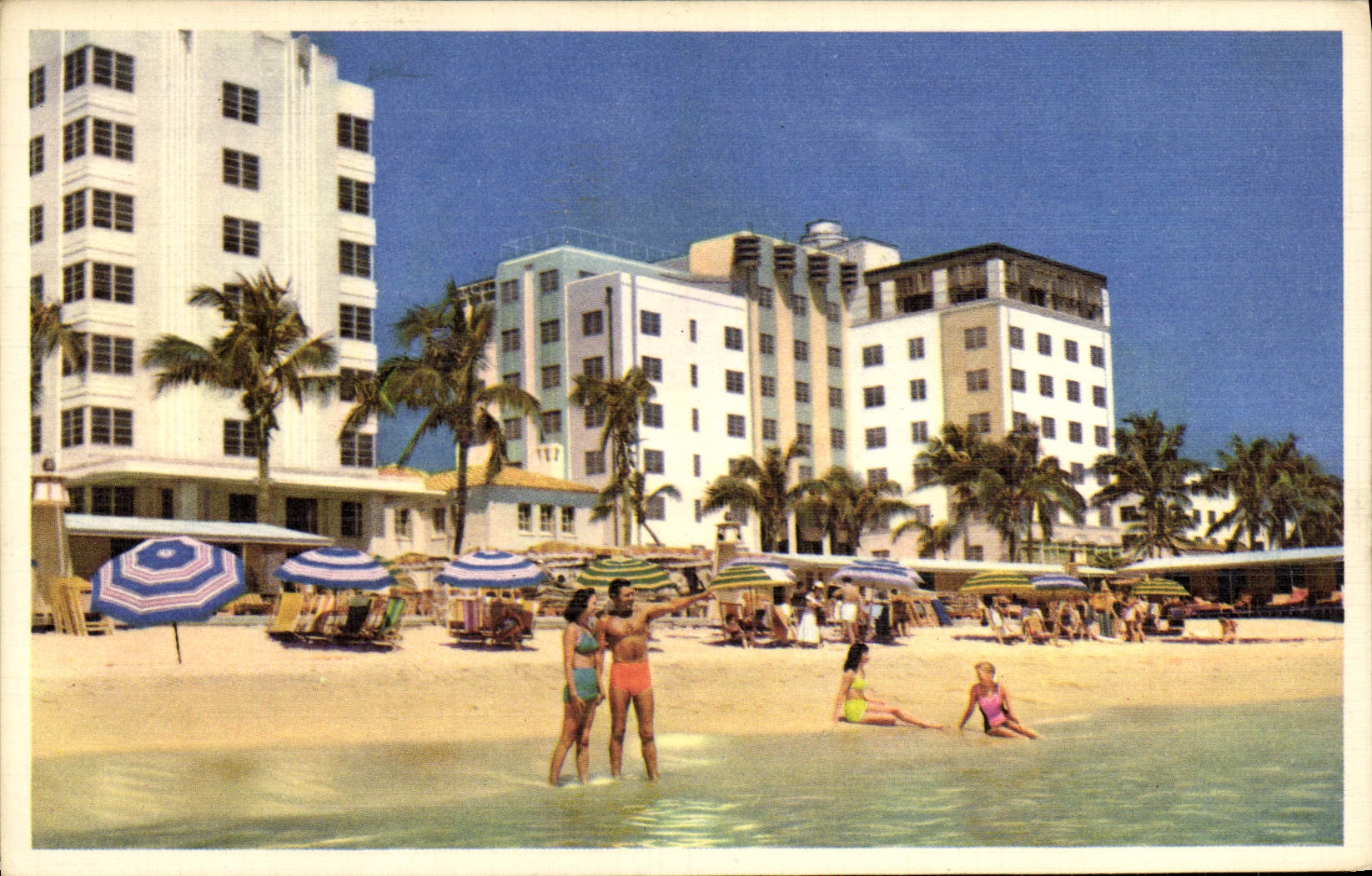 CPA Pan American World Airways Miami Beach