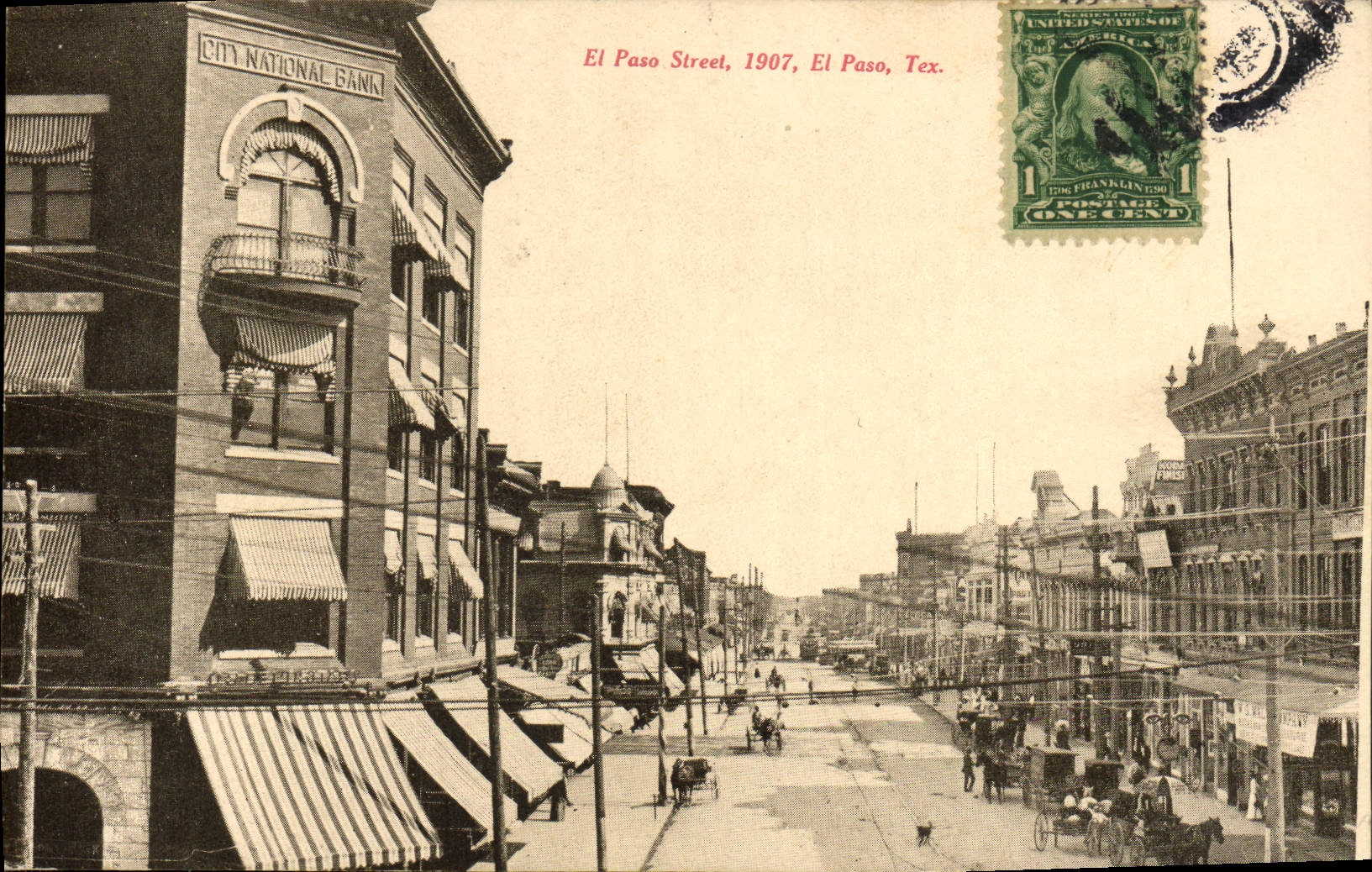 CPA El Paso Street 1907 El Paso Tex City National Bank