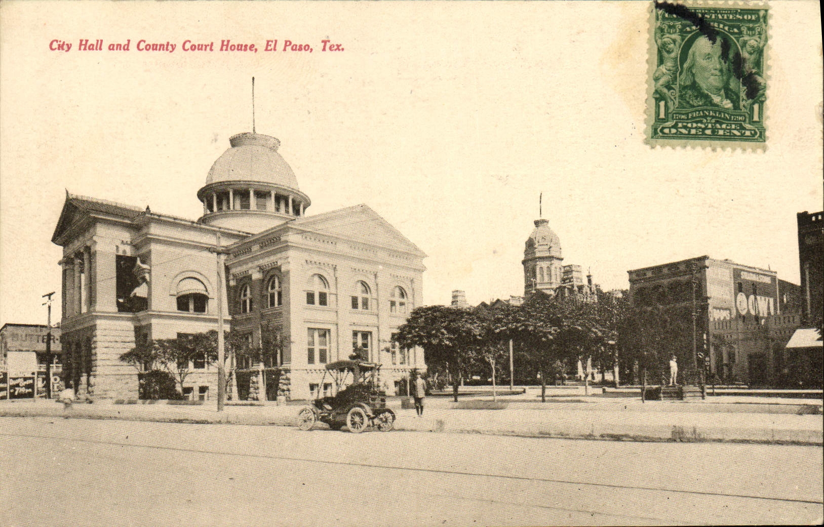 CPA City Hall And County Court House El Paso Tex Automobile