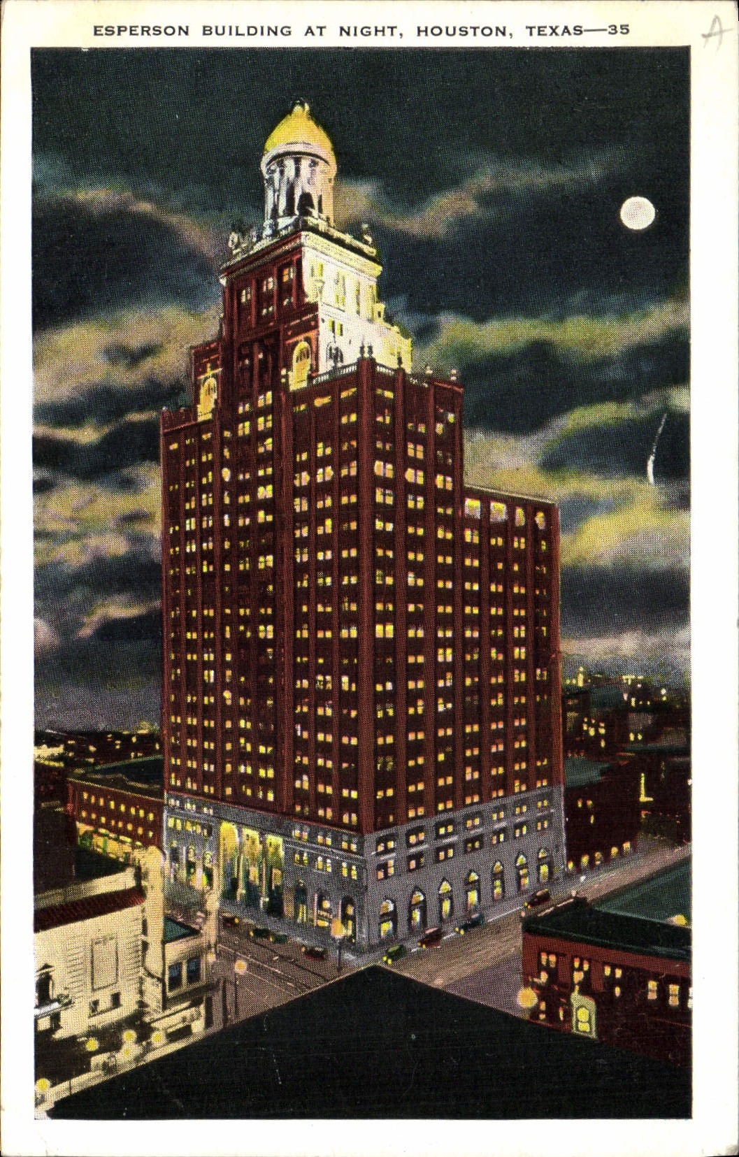 CPA Esperson Building At Night Houston Texas