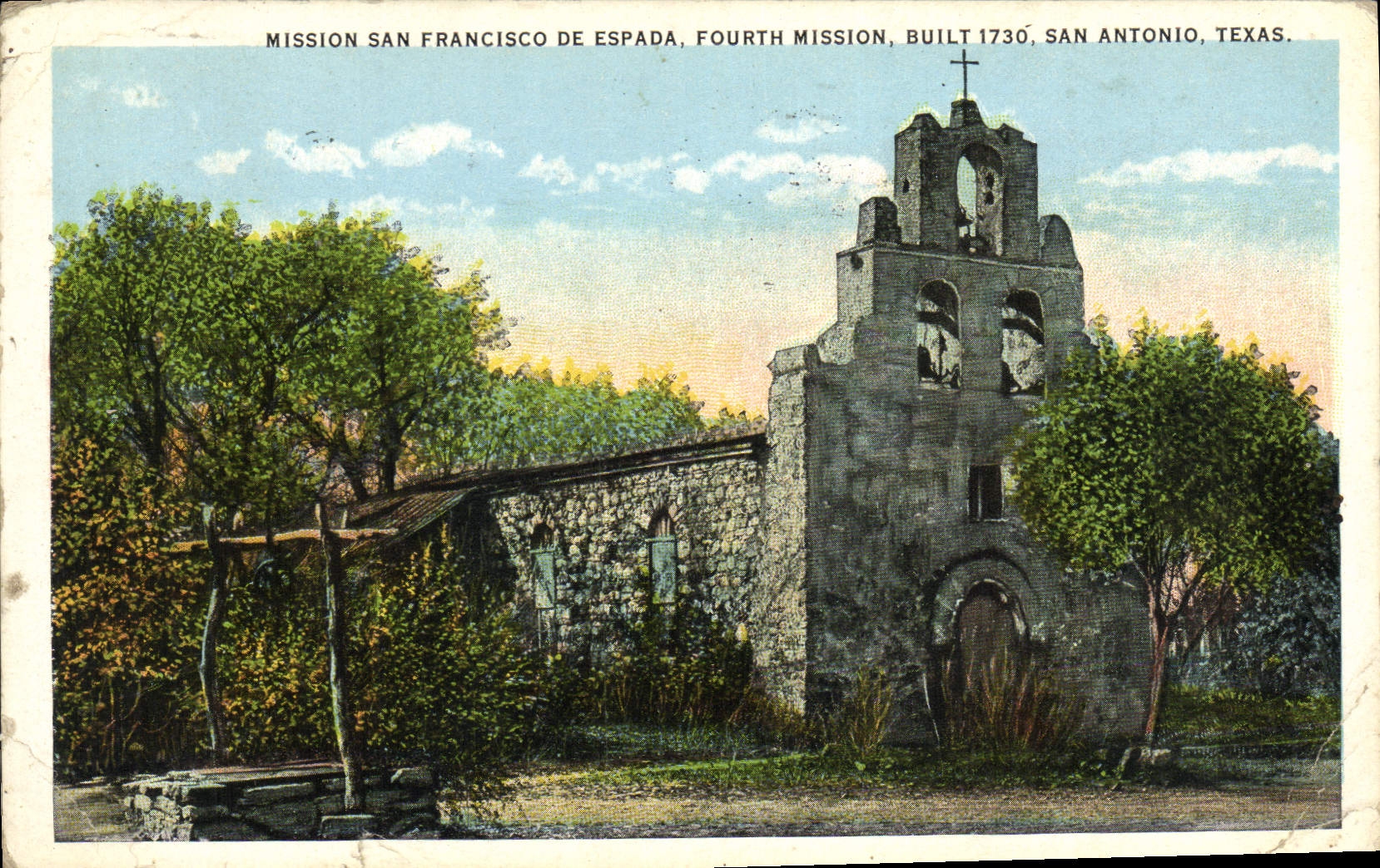 CPA Mission San Francisco De Espada Fourth Mission Built San Antonio Texas