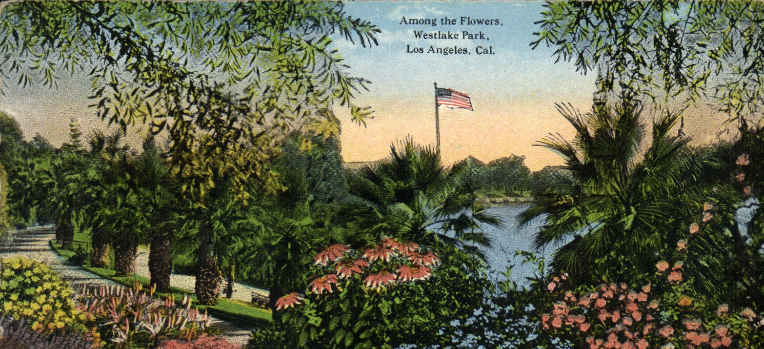 Among the Flowers — Westlake Park, Los Angeles, Cal.