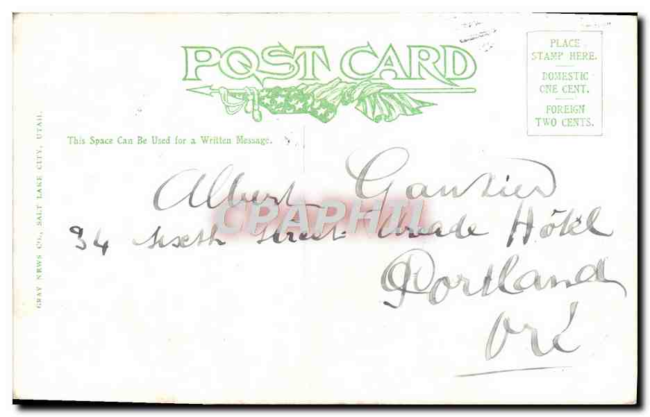 CPA Pocatello Idaho On Oregon Short Line — Back