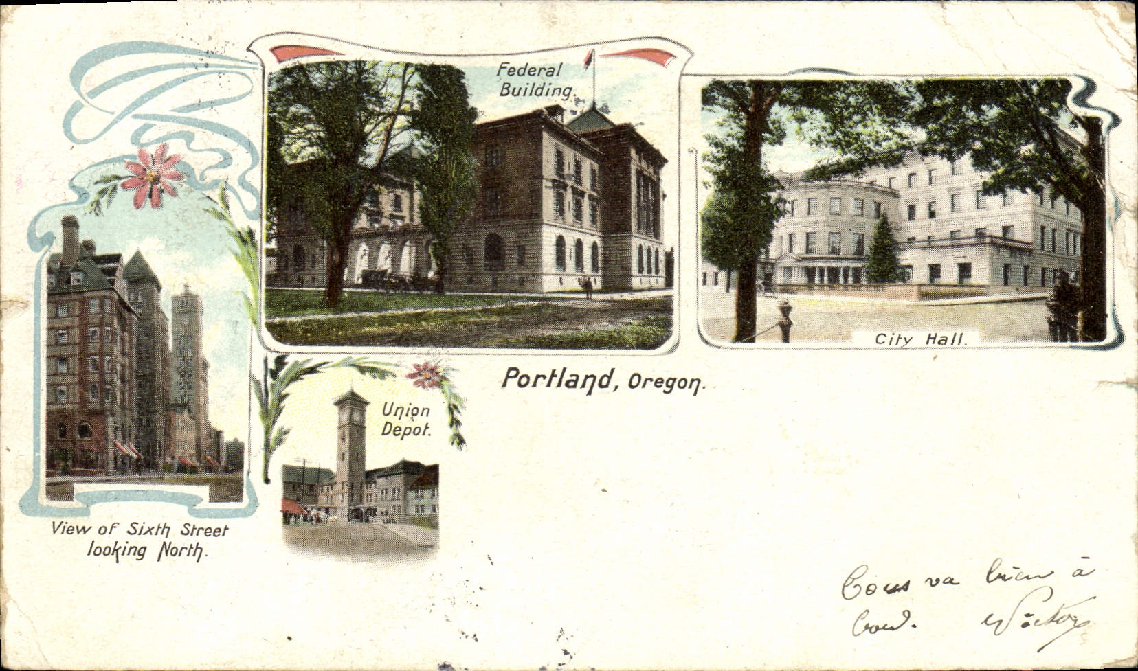 CPA Portland Oregon Sixth street looking North Federela building City hall