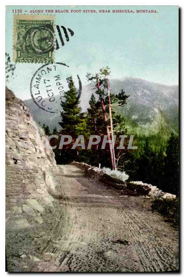 CPA Along The Black Foot River Near Missoula Mont