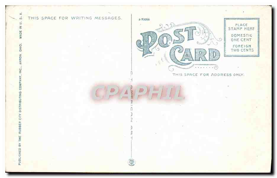 CPA Main Street North From Mill Akron Ohio — Rückseite
