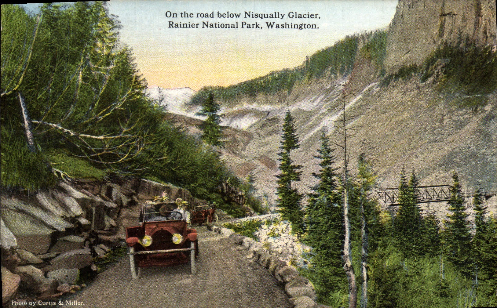 CPA On the Road Below Nisqually Glacier Rainier National Park Washington