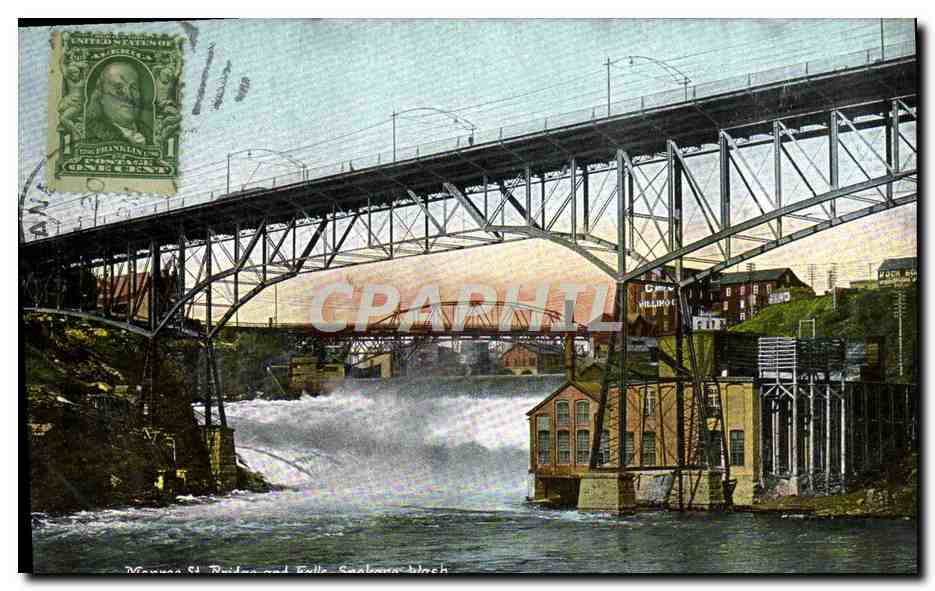 CPA Monroe St Bridge and Falls Spokane Wash 